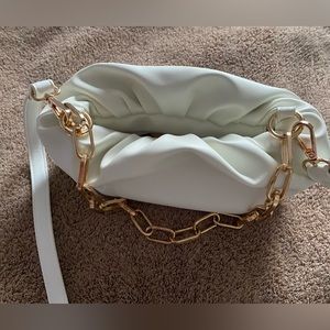 White clutch purse